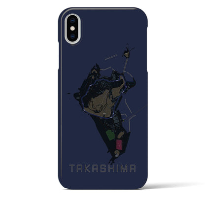 【高島（長崎県）】地図柄iPhoneケース（バックカバータイプ）