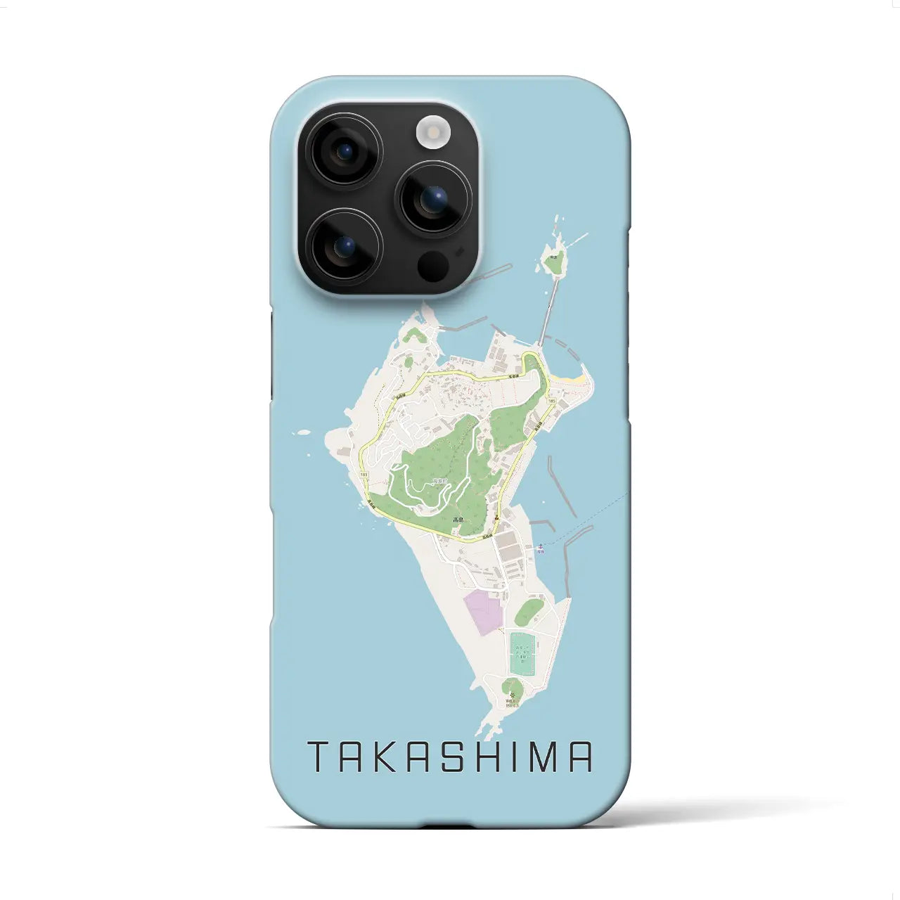 【高島（長崎県）】地図柄iPhoneケース（バックカバータイプ）