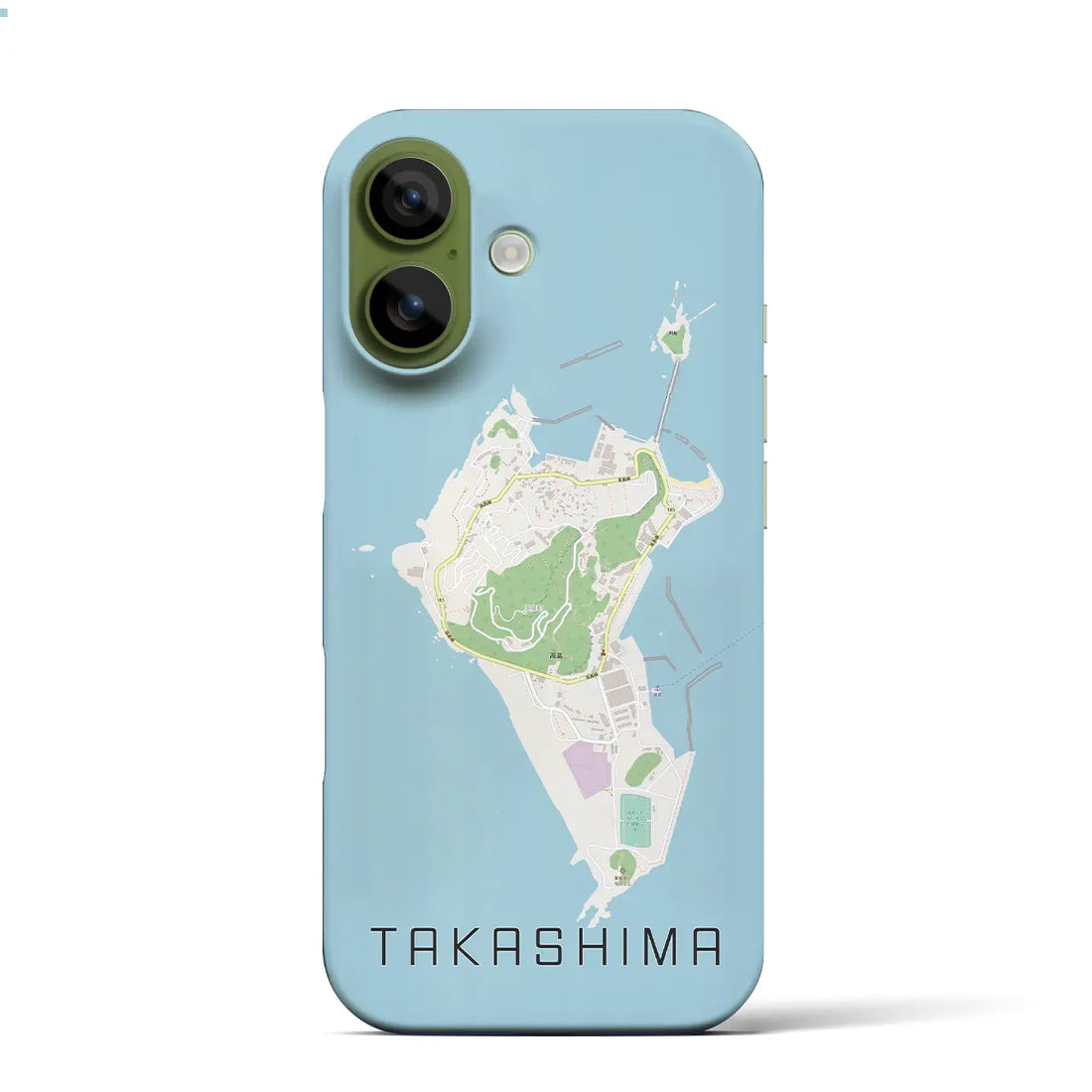 【高島（長崎県）】地図柄iPhoneケース（バックカバータイプ）ブラック・iPhone 17 Pro Max 用