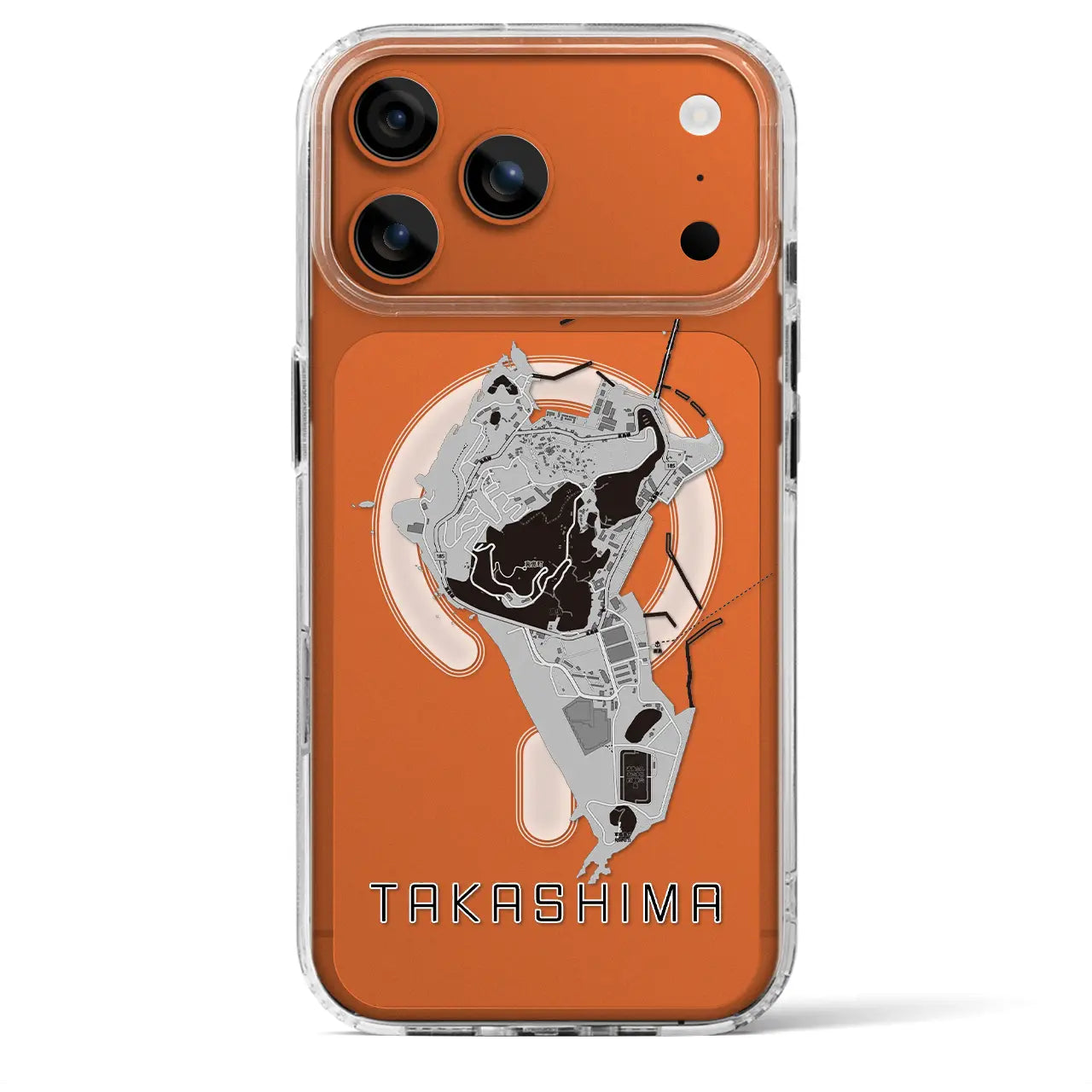 【高島（長崎県）】地図柄iPhoneケース（MagSafeタイプ）