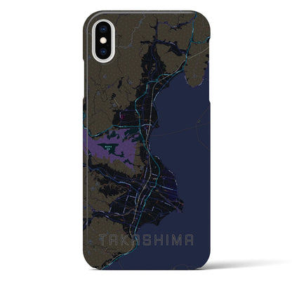 【高島（滋賀県）】地図柄iPhoneケース（バックカバータイプ）