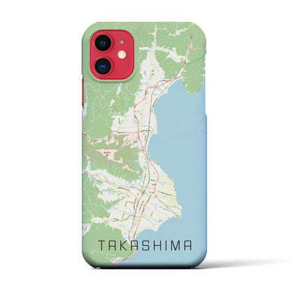 【高島（滋賀県）】地図柄iPhoneケース（バックカバータイプ）