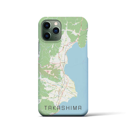 【高島（滋賀県）】地図柄iPhoneケース（バックカバータイプ）