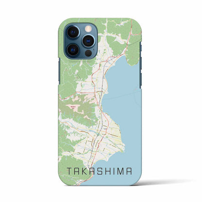 【高島（滋賀県）】地図柄iPhoneケース（バックカバータイプ）
