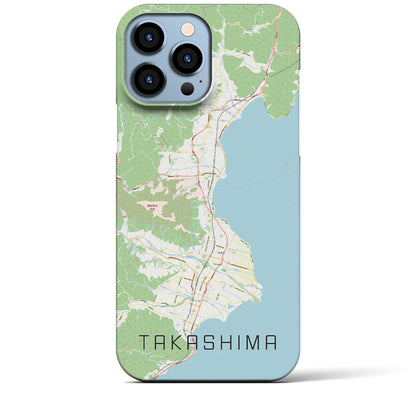 【高島（滋賀県）】地図柄iPhoneケース（バックカバータイプ）