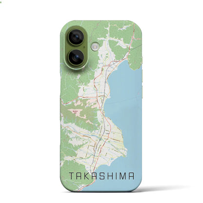 【高島（滋賀県）】地図柄iPhoneケース（バックカバータイプ）