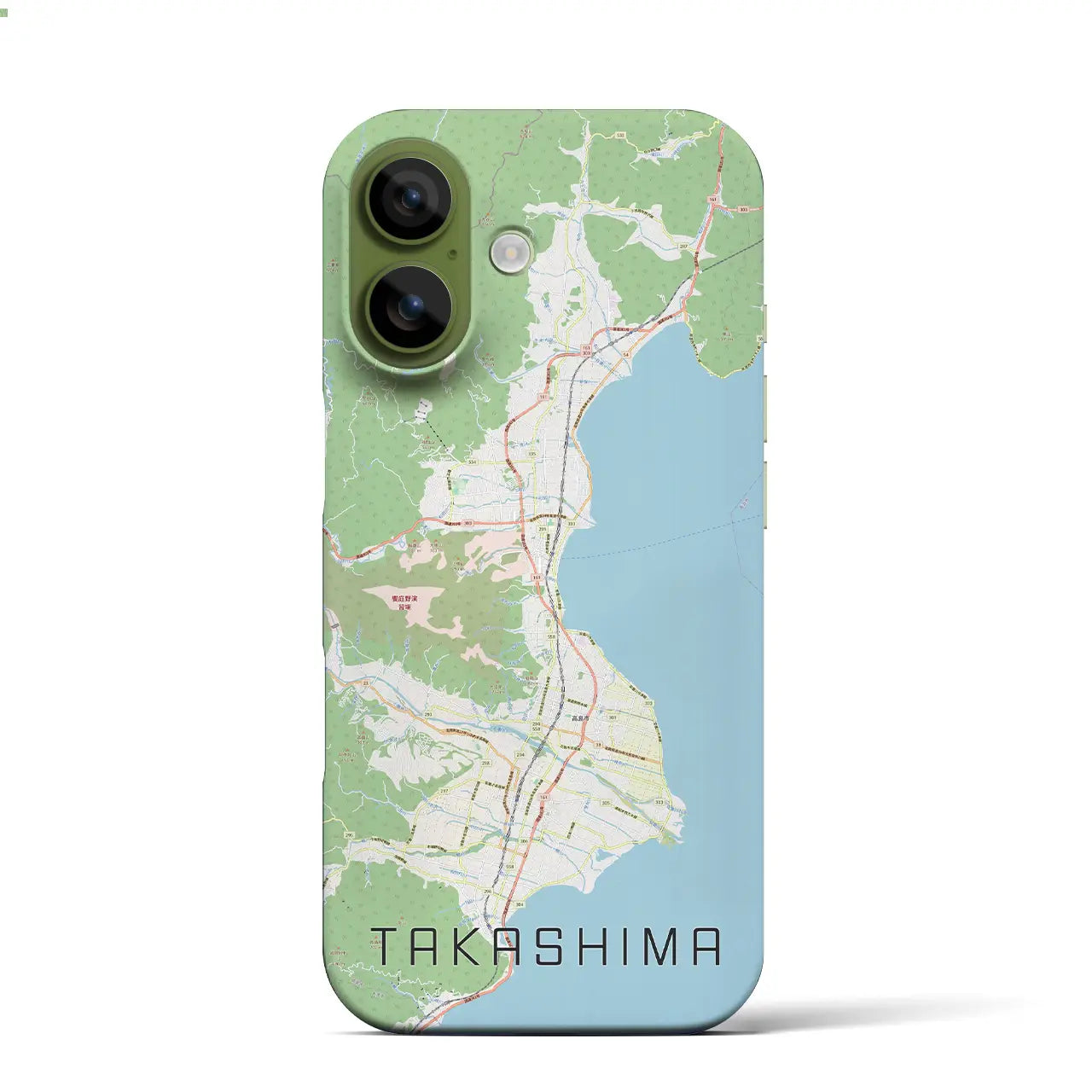 【高島（滋賀県）】地図柄iPhoneケース（バックカバータイプ）