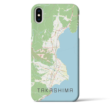 【高島（滋賀県）】地図柄iPhoneケース（バックカバータイプ）
