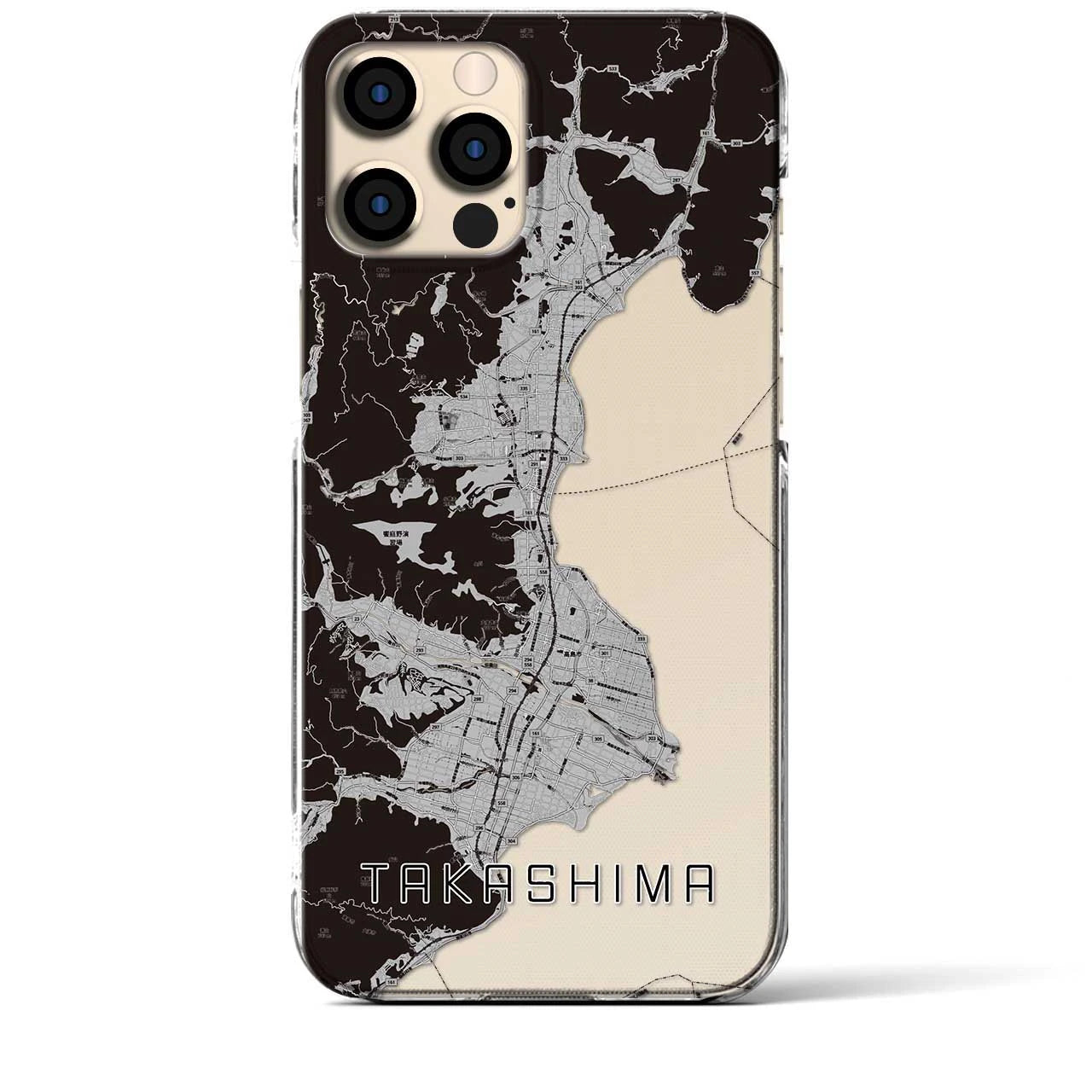 【高島（滋賀県）】地図柄iPhoneケース（クリアタイプ）