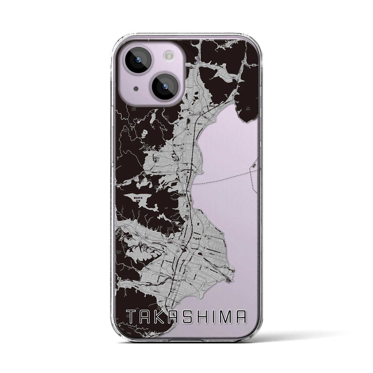 【高島（滋賀県）】地図柄iPhoneケース（クリアタイプ）
