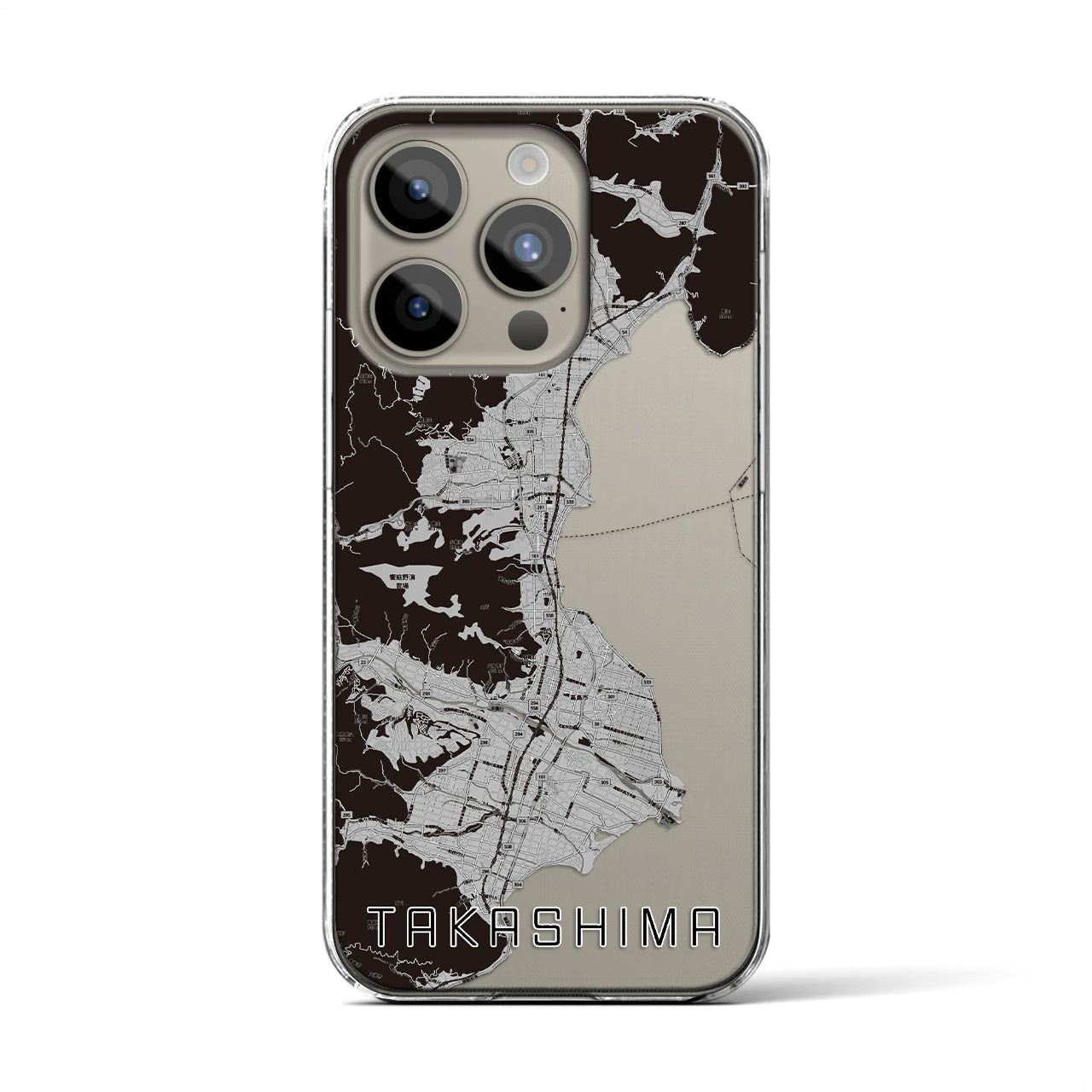 【高島（滋賀県）】地図柄iPhoneケース（クリアタイプ）