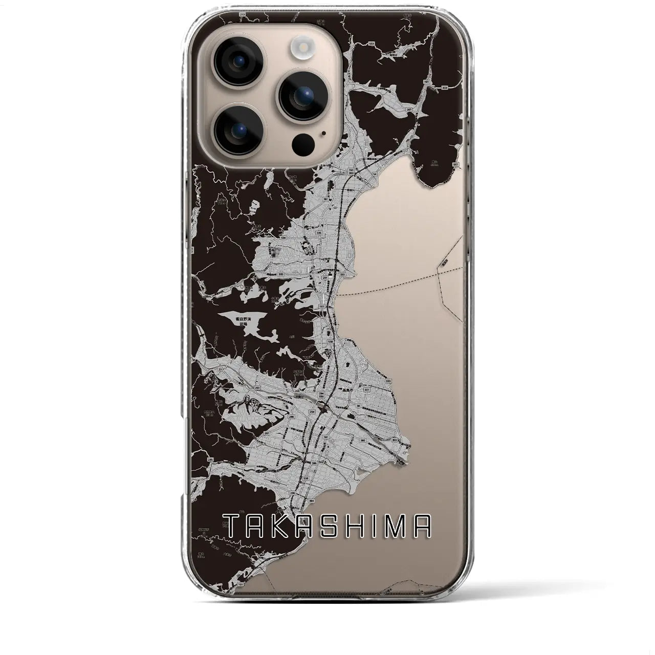 【高島（滋賀県）】地図柄iPhoneケース（クリアタイプ）