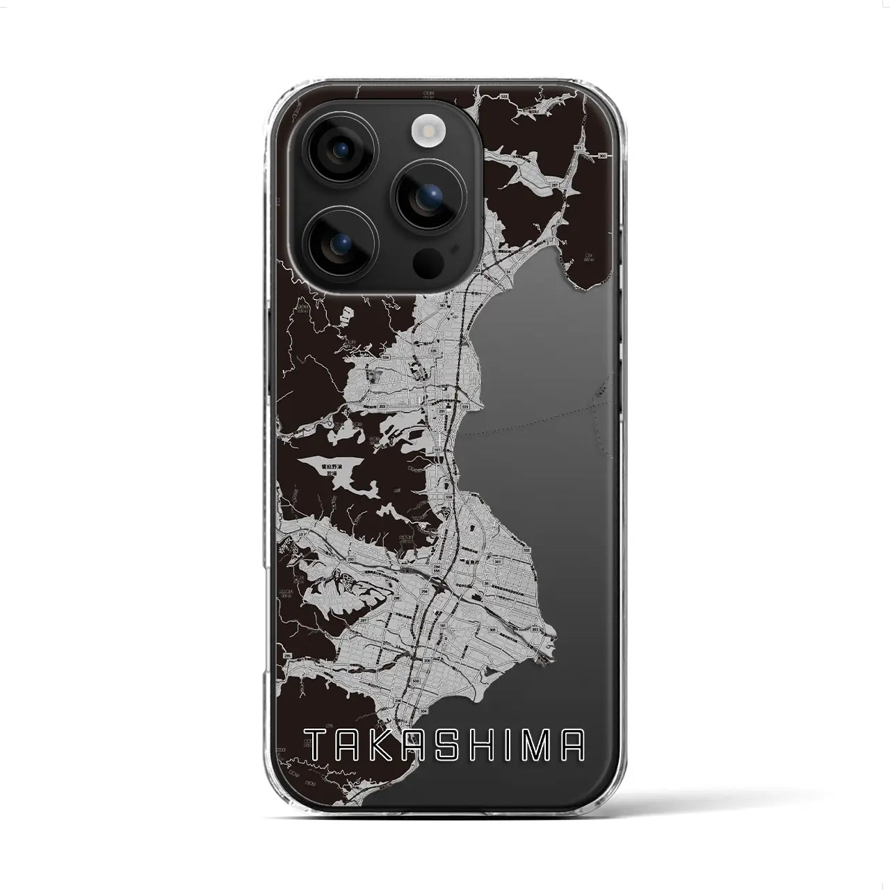 【高島（滋賀県）】地図柄iPhoneケース（クリアタイプ）