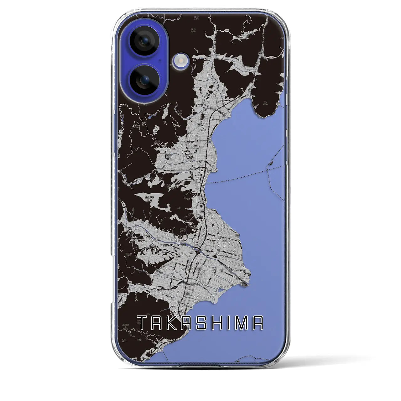 【高島（滋賀県）】地図柄iPhoneケース（クリアタイプ）