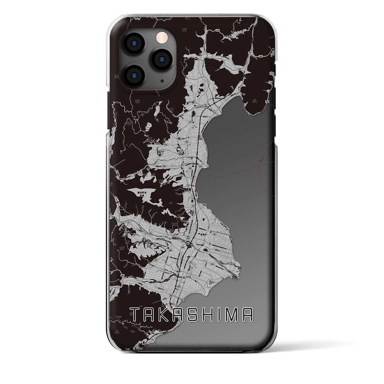 【高島（滋賀県）】地図柄iPhoneケース（クリアタイプ）