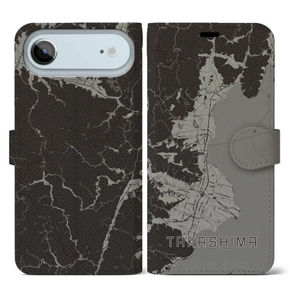 【高島（滋賀県）】地図柄iPhoneケース（手帳タイプ）