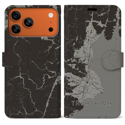 【高島（滋賀県）】地図柄iPhoneケース（手帳タイプ）