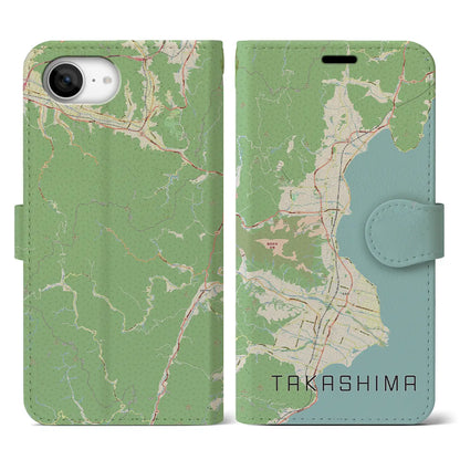 【高島（滋賀県）】地図柄iPhoneケース（手帳タイプ）