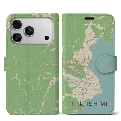 【高島（滋賀県）】地図柄iPhoneケース（手帳タイプ）