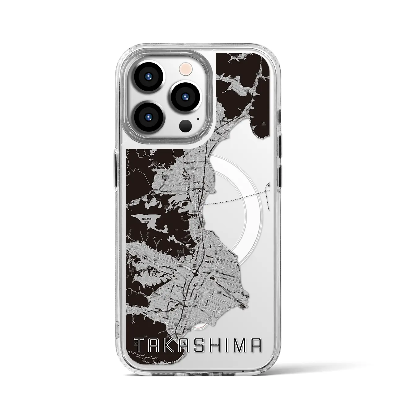 【高島（滋賀県）】地図柄iPhoneケース（MagSafeタイプ）