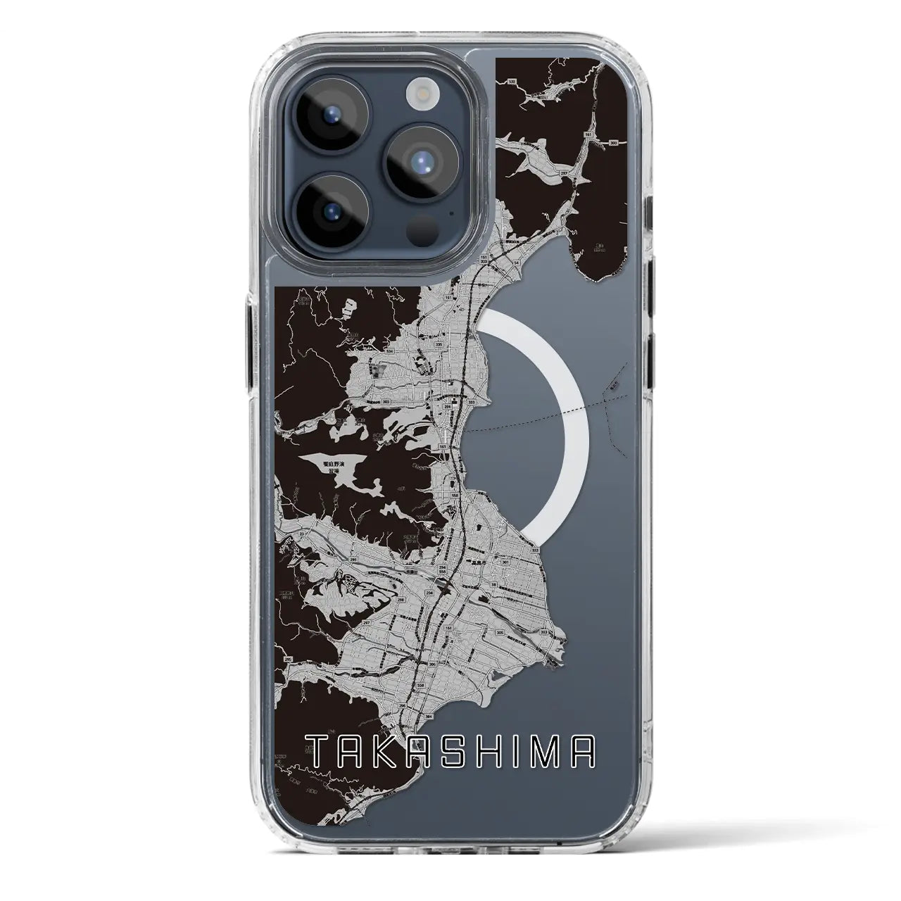 【高島（滋賀県）】地図柄iPhoneケース（MagSafeタイプ）