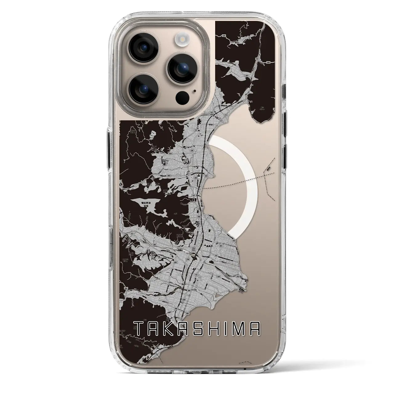 【高島（滋賀県）】地図柄iPhoneケース（MagSafeタイプ）