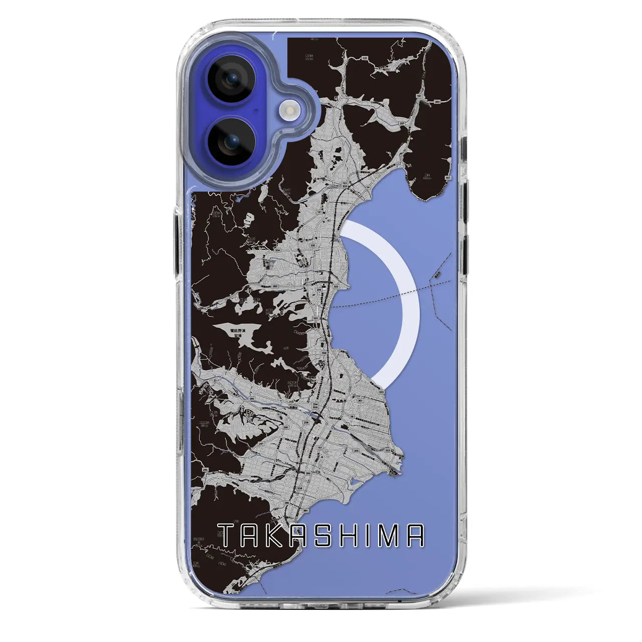 【高島（滋賀県）】地図柄iPhoneケース（MagSafeタイプ）