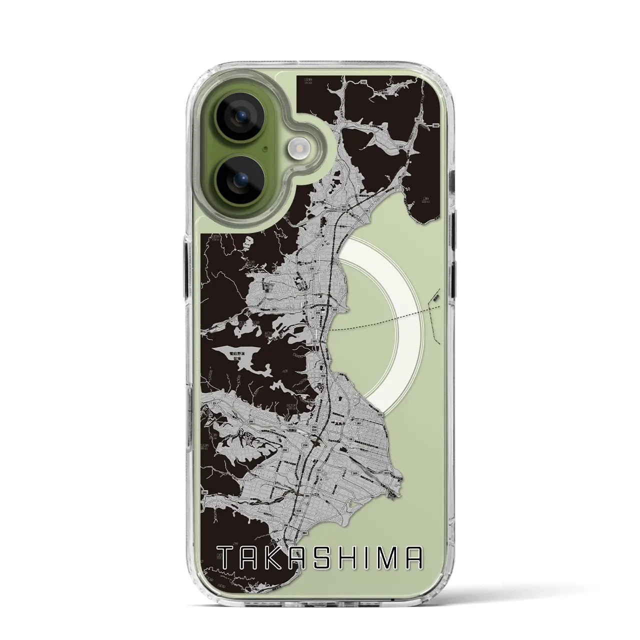 【高島（滋賀県）】地図柄iPhoneケース（MagSafeタイプ）