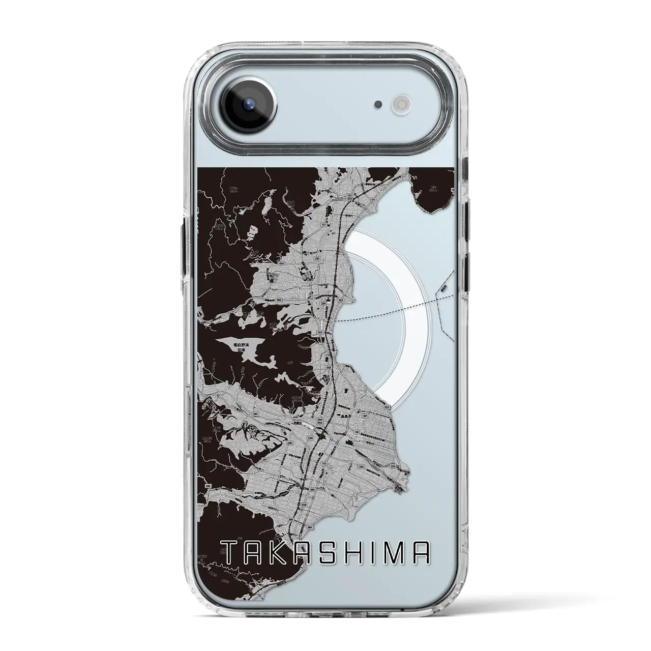 【高島（滋賀県）】地図柄iPhoneケース（MagSafeタイプ）