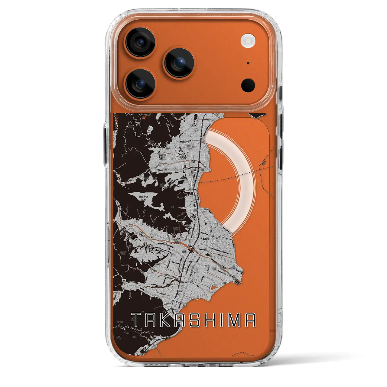 【高島（滋賀県）】地図柄iPhoneケース（MagSafeタイプ）