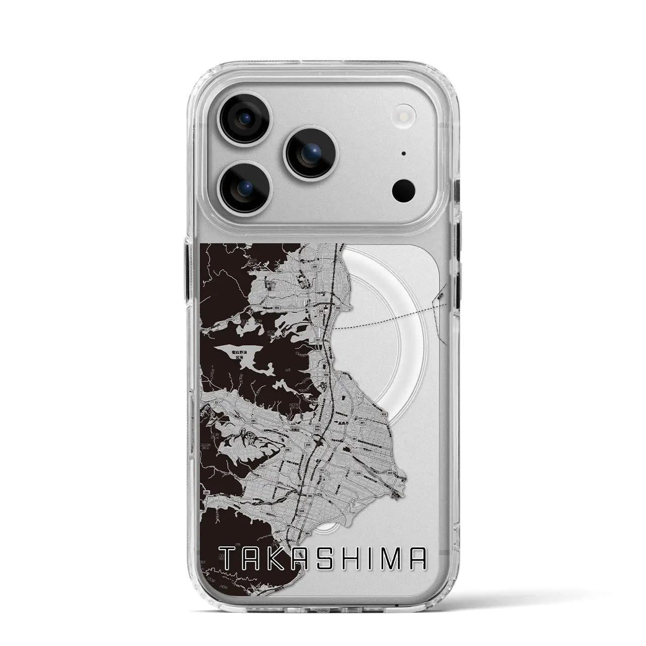 【高島（滋賀県）】地図柄iPhoneケース（MagSafeタイプ）