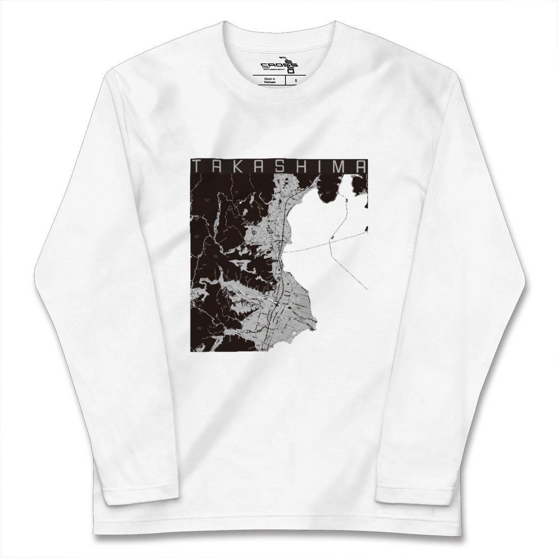 【高島(滋賀県)】地図柄ロングスリーブTシャツ