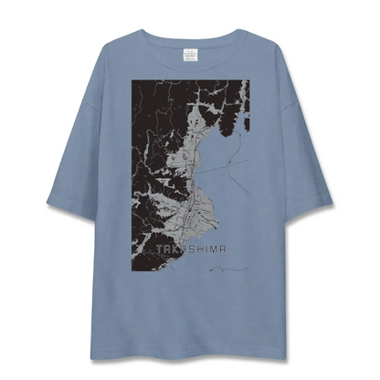 【高島（滋賀県）】地図柄ビッグシルエットTシャツ