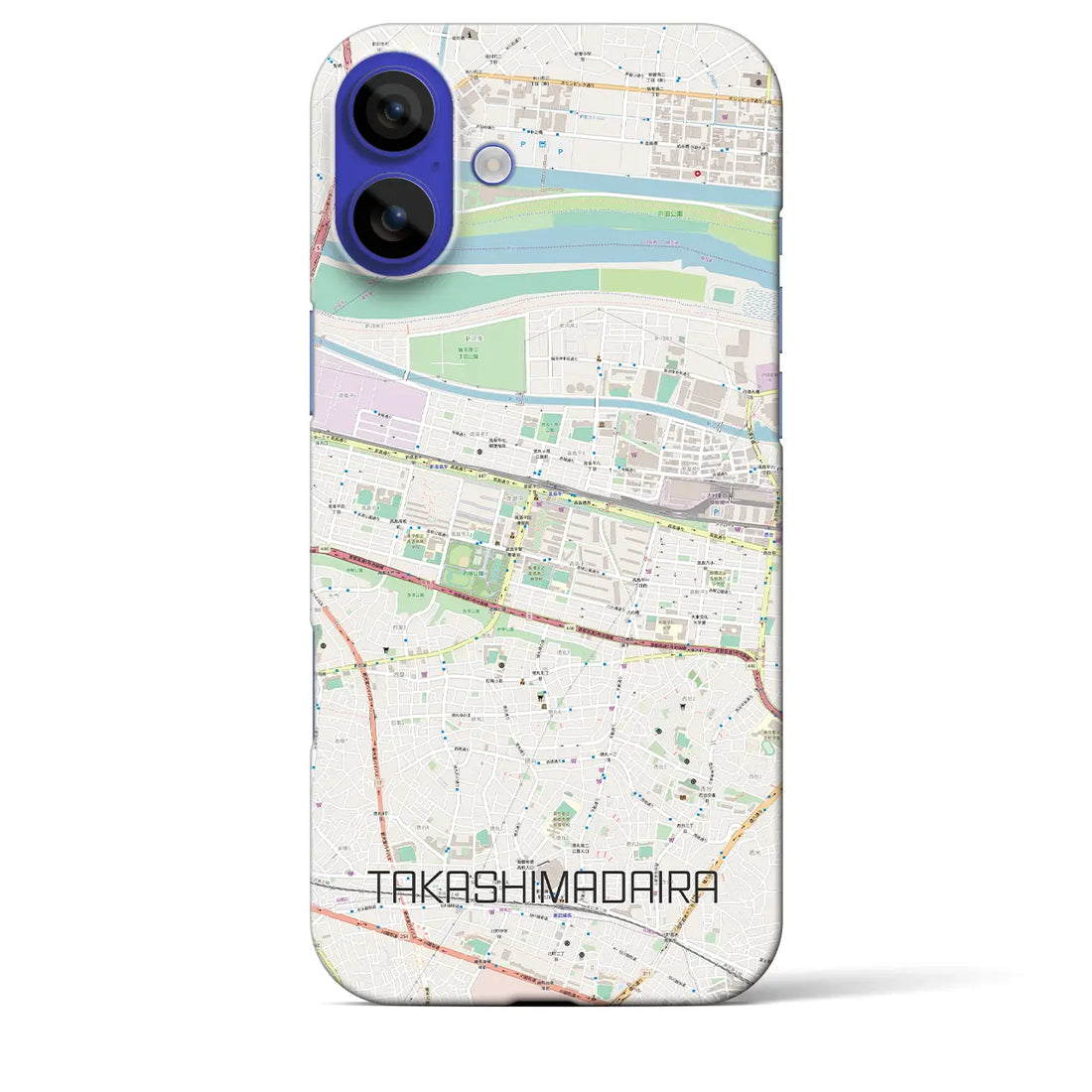 【高島平(東京都)】地図柄iPhoneケース(バックカバータイプ)ナチュラル・iPhone 16 Pro Max 用