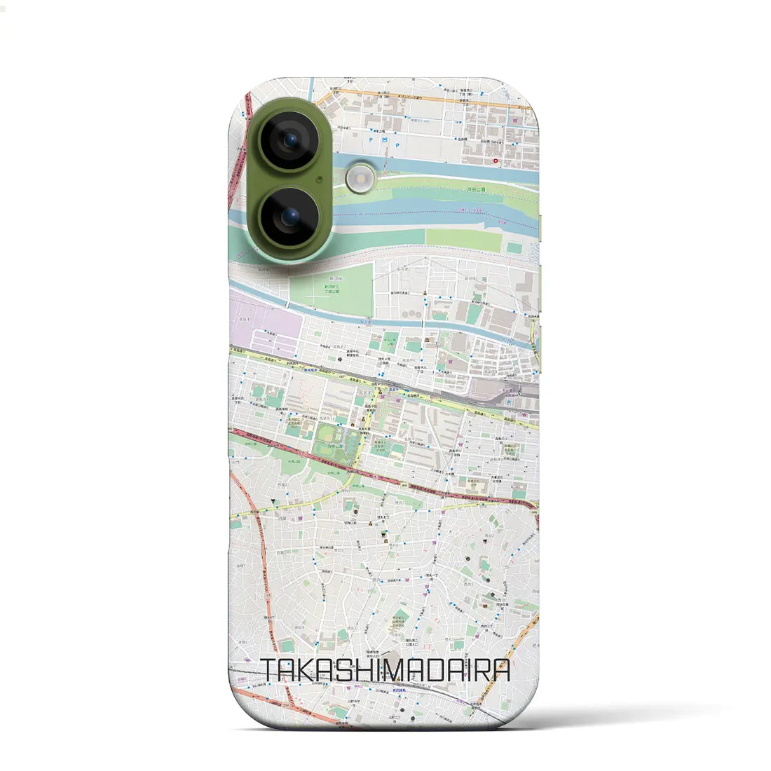 【高島平(東京都)】地図柄iPhoneケース(バックカバータイプ)ブラック・iPhone 17 Pro Max 用