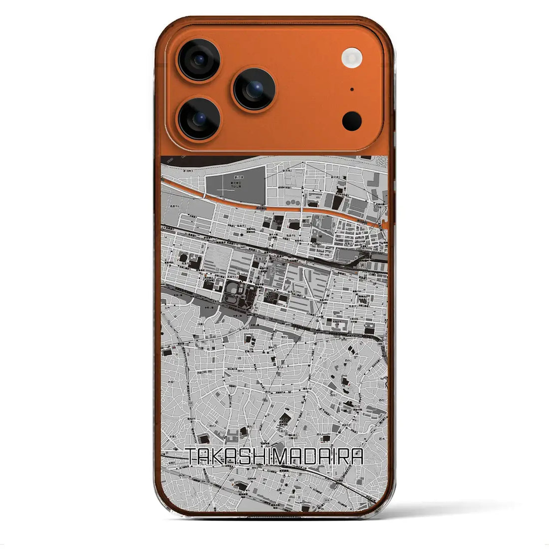 【高島平（東京都）】地図柄iPhoneケース（クリアタイプ）