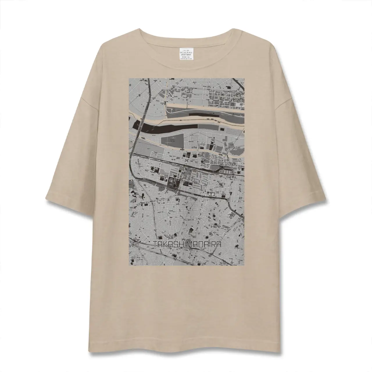 【高島平（東京都）】地図柄ビッグシルエットTシャツ