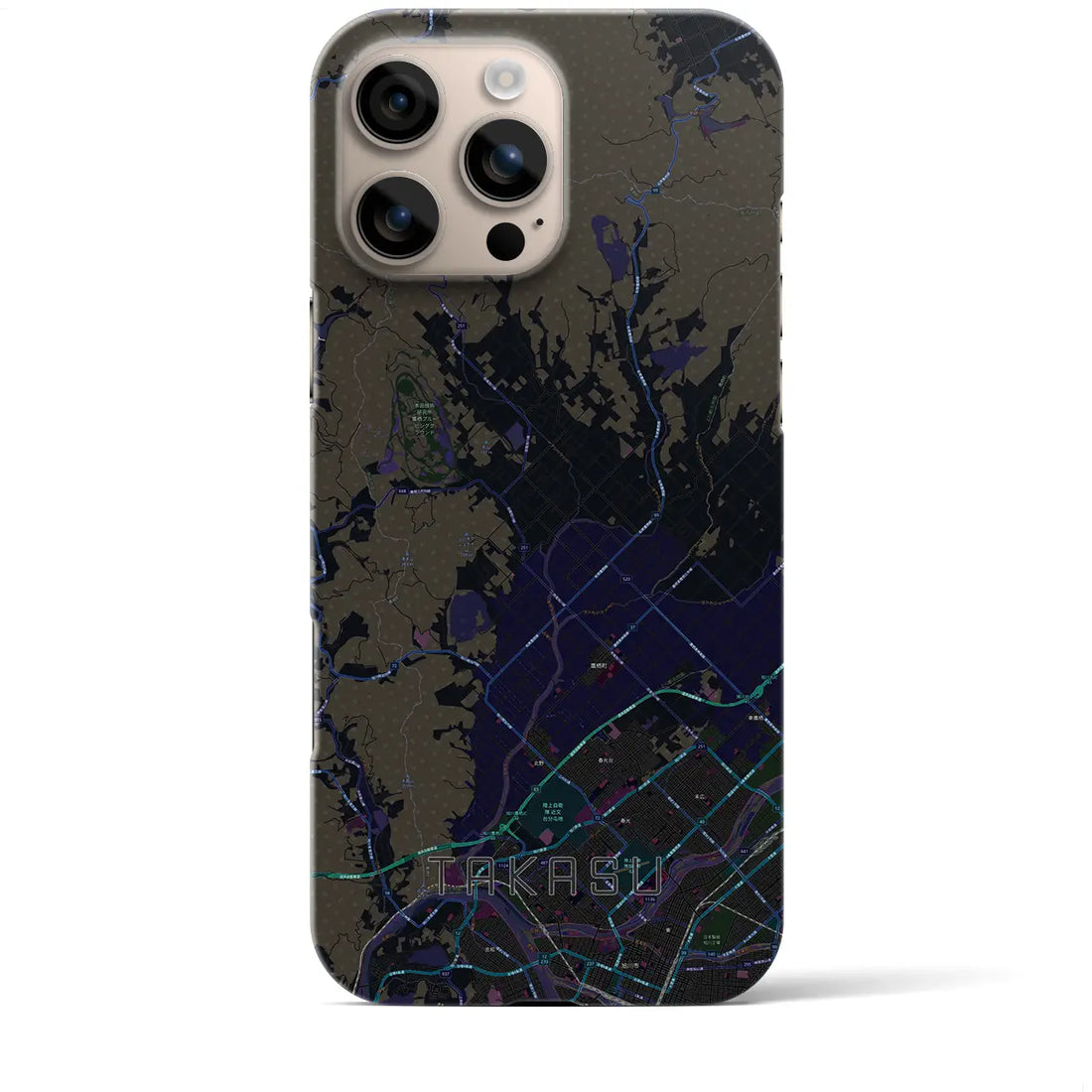 【鷹栖(北海道)】地図柄iPhoneケース(バックカバータイプ)
