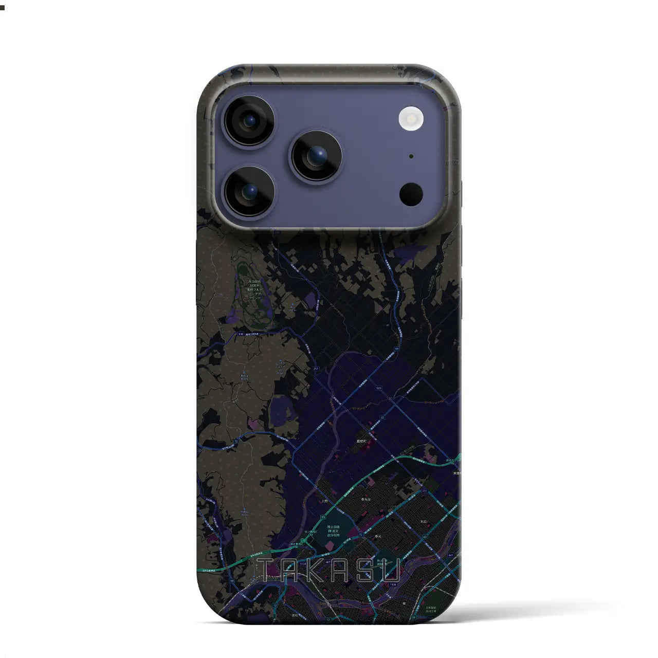 【鷹栖（北海道）】地図柄iPhoneケース（バックカバータイプ）
