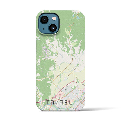 【鷹栖（北海道）】地図柄iPhoneケース（バックカバータイプ）