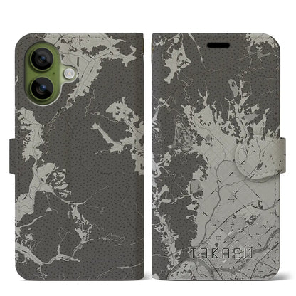 【鷹栖（北海道）】地図柄iPhoneケース（手帳タイプ）