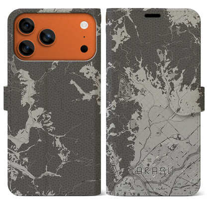 【鷹栖（北海道）】地図柄iPhoneケース（手帳タイプ）