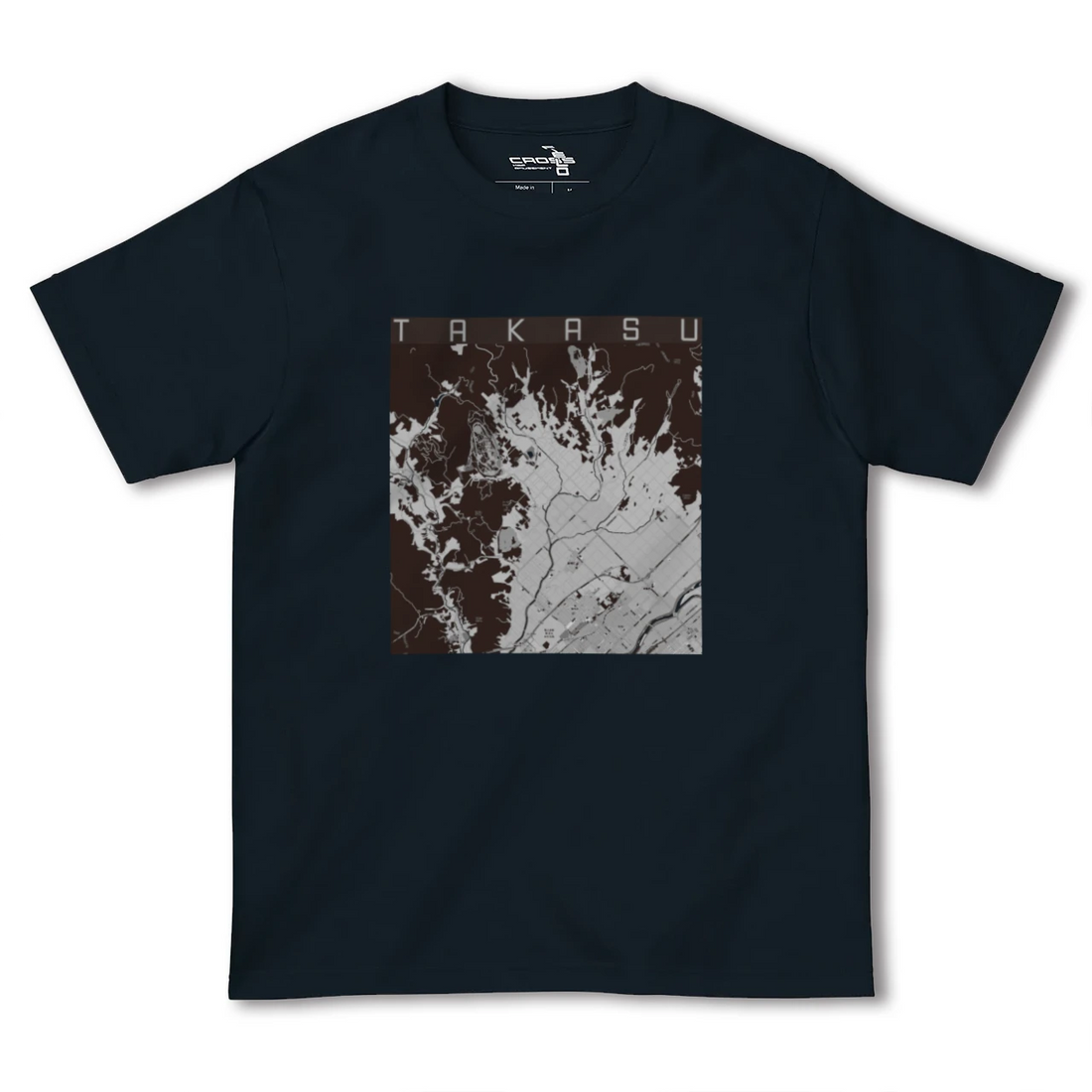 【鷹栖(北海道)】地図柄ヘビーウェイトTシャツ