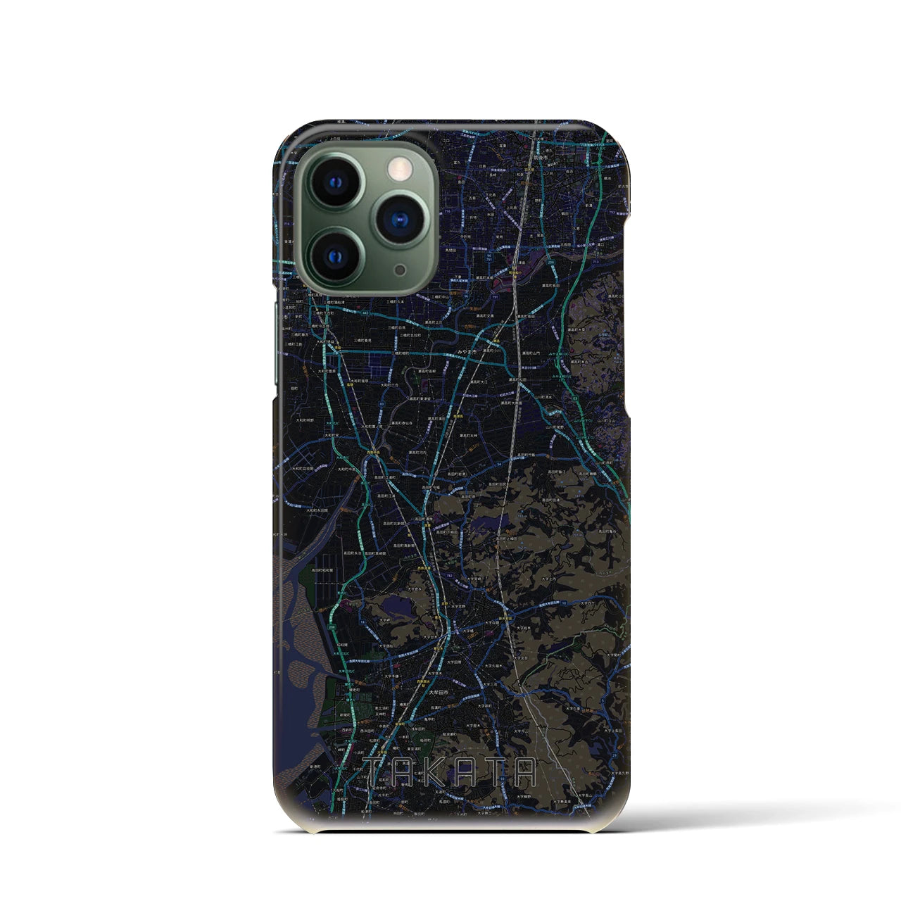 【高田（福岡県）】地図柄iPhoneケース（バックカバータイプ）