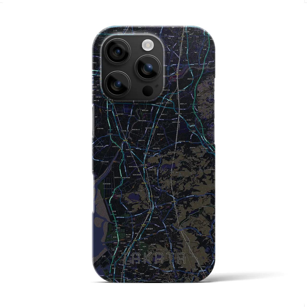 【高田（福岡県）】地図柄iPhoneケース（バックカバータイプ）