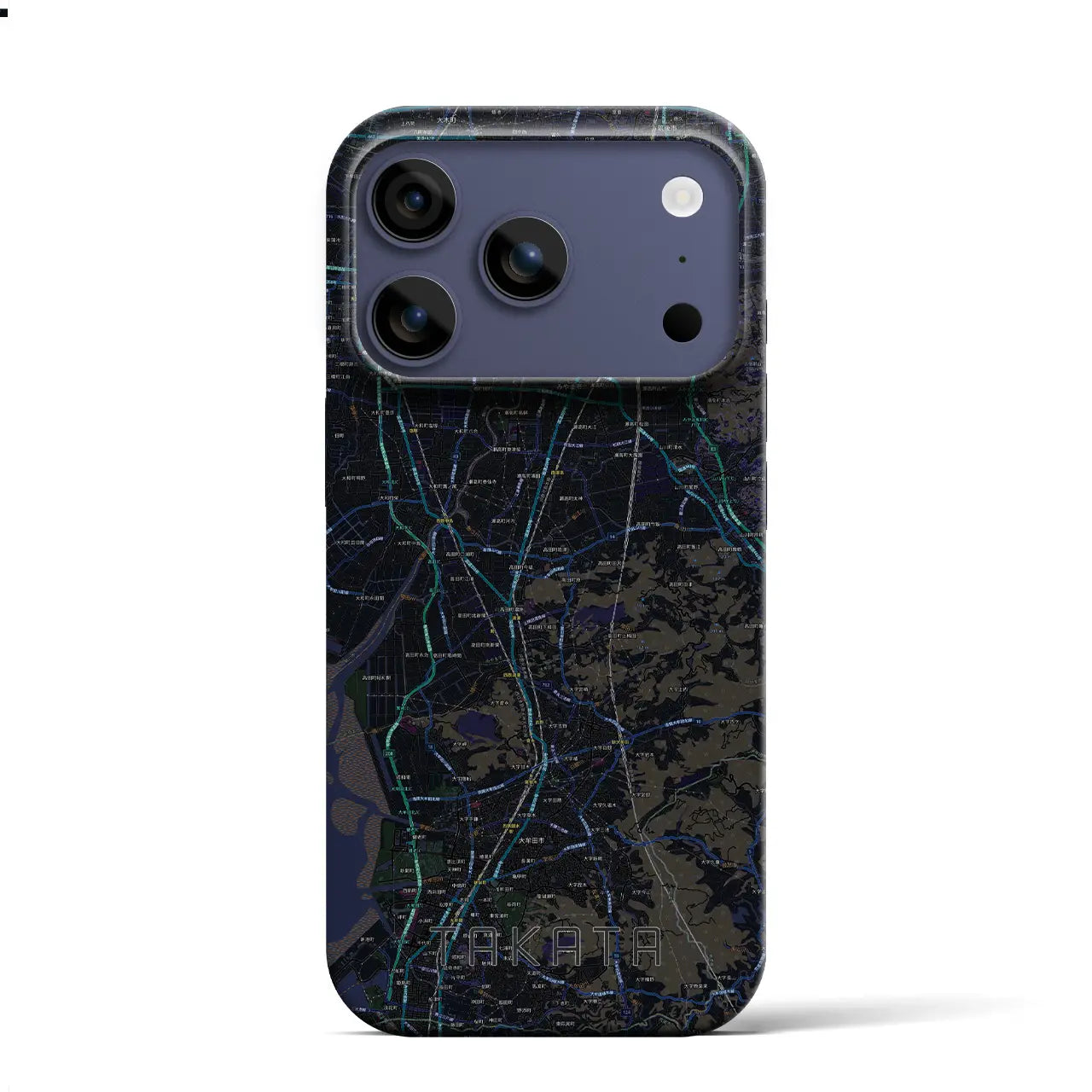 【高田（福岡県）】地図柄iPhoneケース（バックカバータイプ）