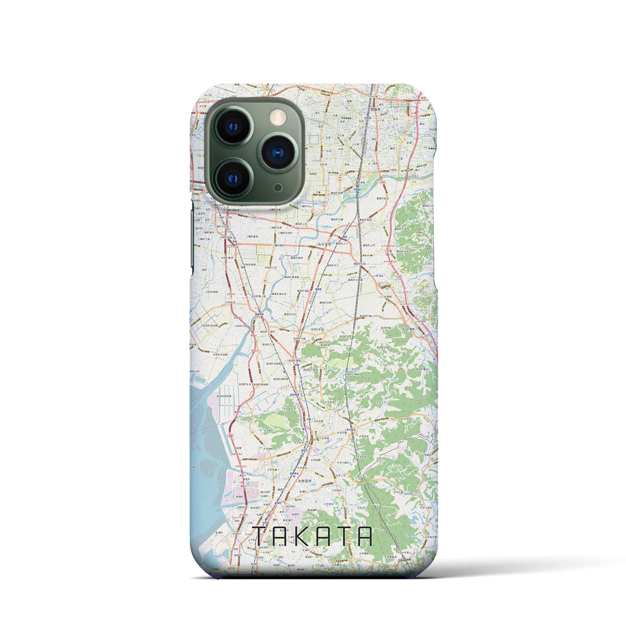 【高田（福岡県）】地図柄iPhoneケース（バックカバータイプ）