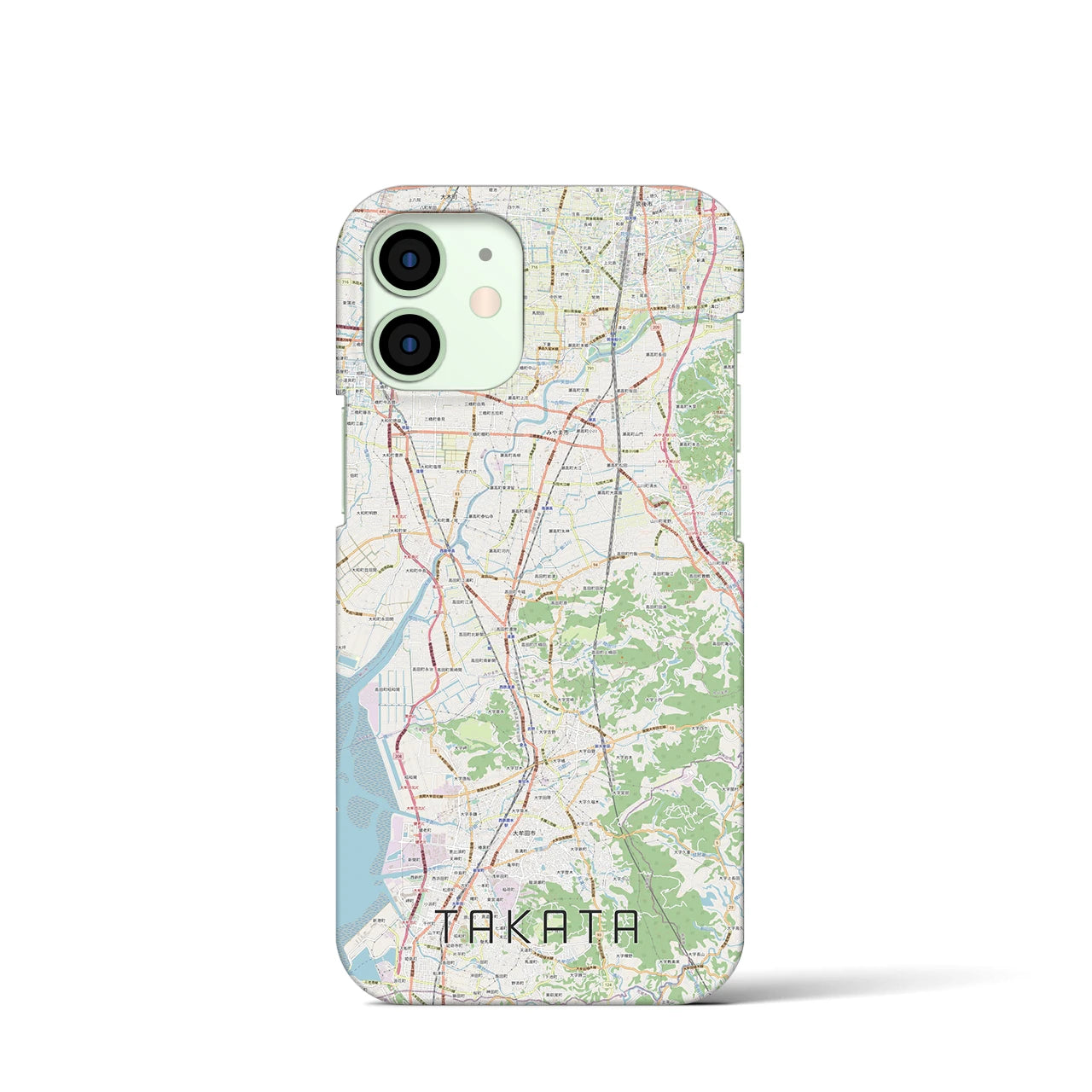 【高田（福岡県）】地図柄iPhoneケース（バックカバータイプ）