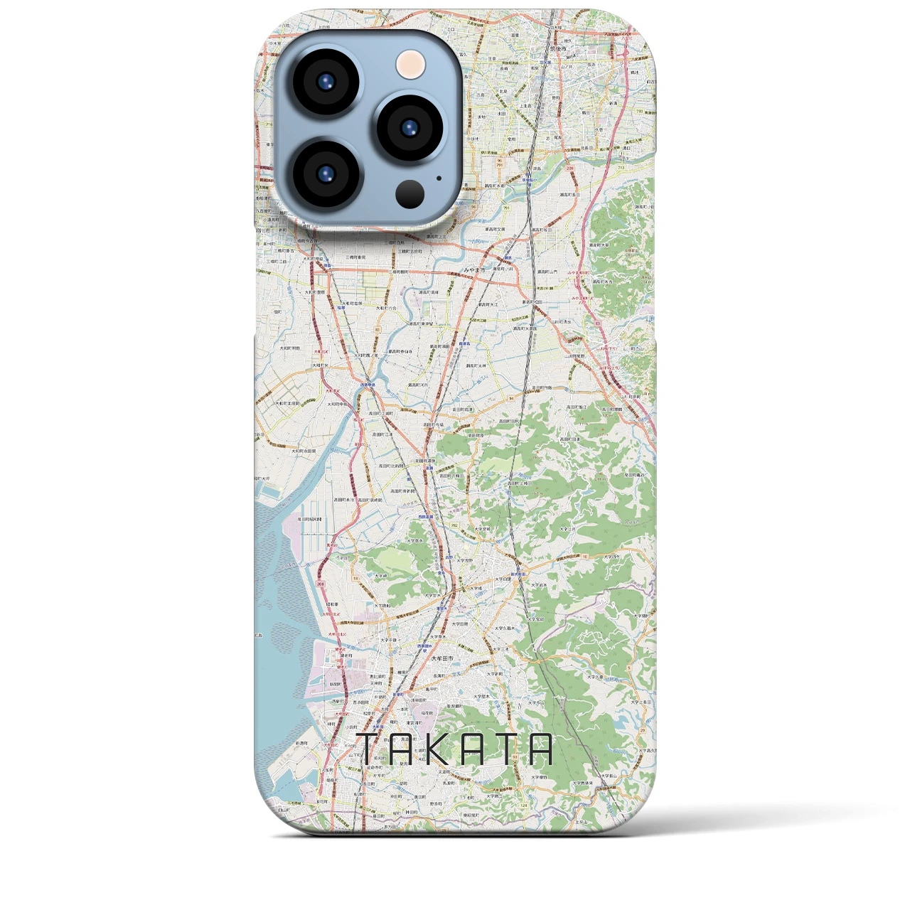 【高田（福岡県）】地図柄iPhoneケース（バックカバータイプ）