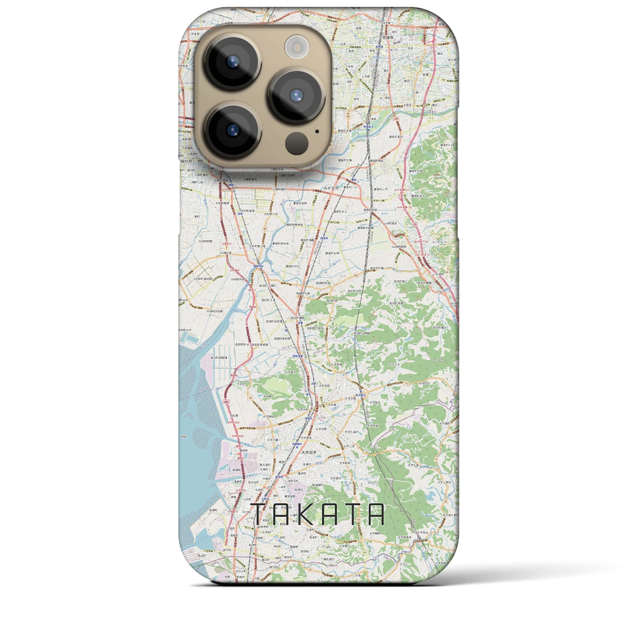 【高田（福岡県）】地図柄iPhoneケース（バックカバータイプ）